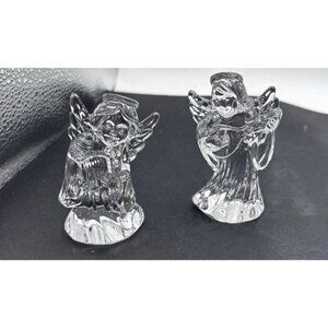 Marquis Waterford Crystal Angels with Lyre And Harp Set Of 2